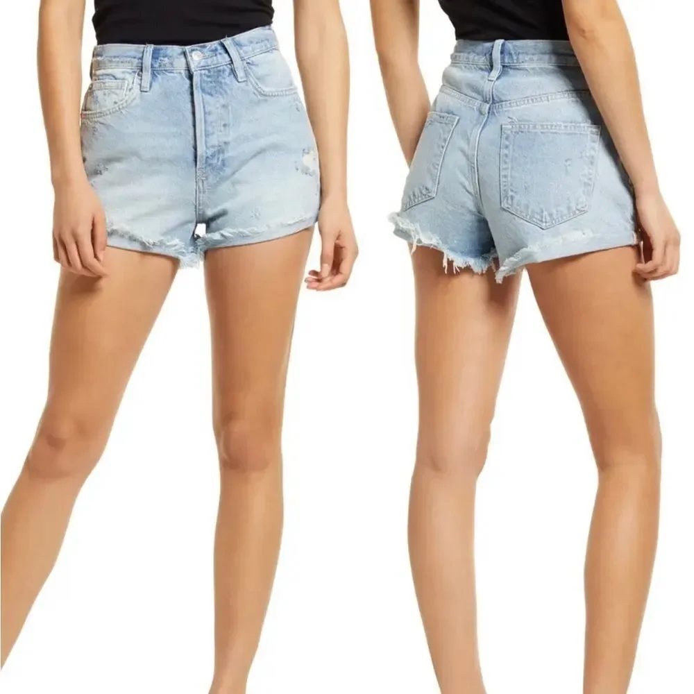 Free People Fox Trott Denim Shorts